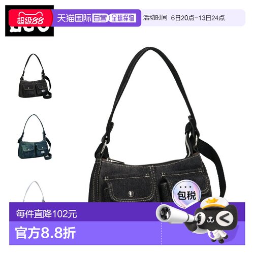 日本直邮Lee AGYNESS 女士单肩包斜挎包轻便大容量小号黑色蓝色32