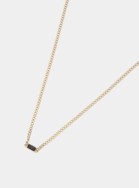 日潮跑腿COCOSHNIK 彩色宝石（缟玛瑙）Kihei 链条项链黑玛瑙颈链