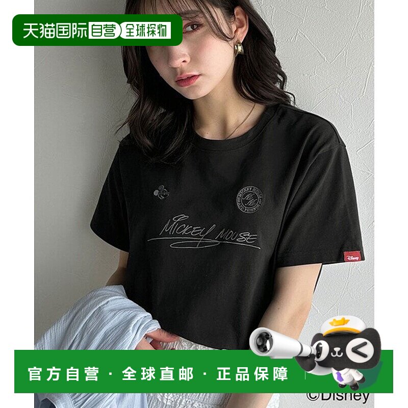 日本直邮Classical Elf 迪士尼签名风刺绣半袖T恤 [C04519EW01325
