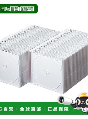 【日本直邮】SANWA SUPPLYDVD/CD盒1张磨砂白色100张套