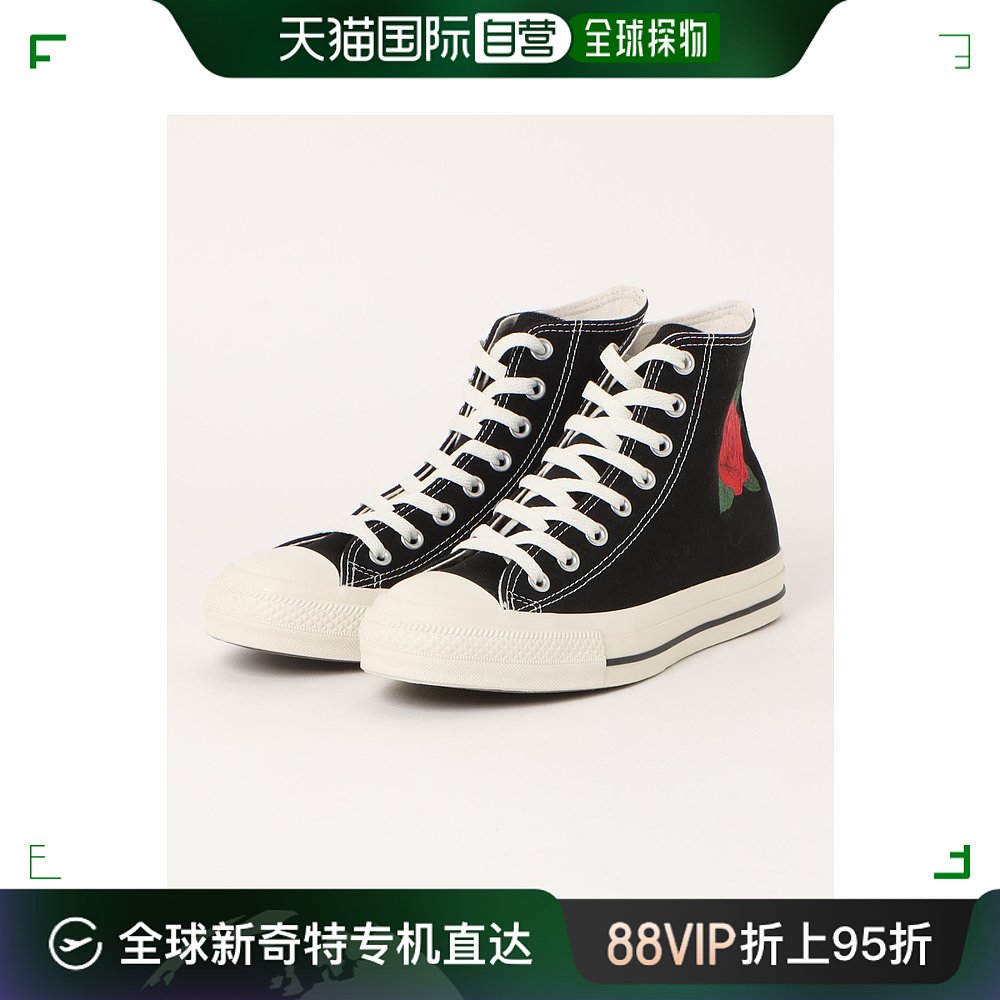 日本直邮converse 匡威 男士玫瑰刺绣高帮帆布鞋 6802970001