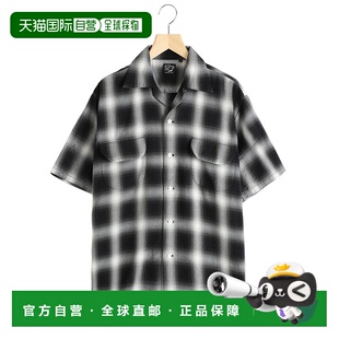1h可退 日本直邮orSlow 男士渐变格纹短袖衬衫 018081161