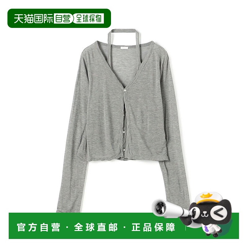 日本直邮GALERIE VIE 无品牌 人造丝羊绒针织霍尔特领组合开衫 []