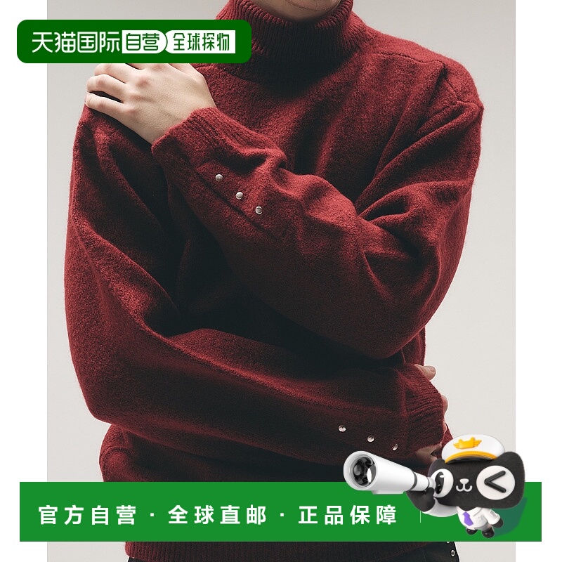 1h可退 日本直邮Adoon plain 男女同款 长袖高领针织衫 袖口三颗