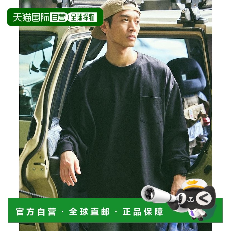 1h可退 日本直邮FREAK'S STORE 男士 9盎司重磅 长袖圆领宽松T恤