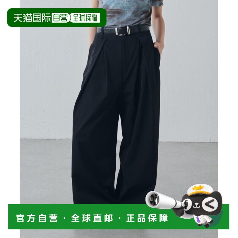 日本直邮Lui's FEMME 女装 设计褶裥阔腿西裤 LUZ1061302A0002
