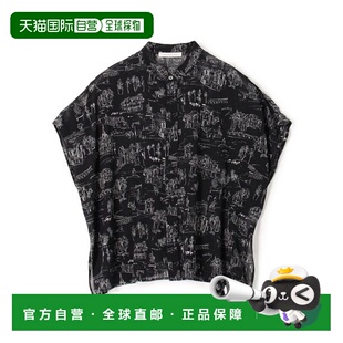 1h可退 日本直邮TOMORROWLAND LandScape丝绸弹力 立领盒子衬衫