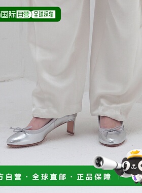 1h可退 日本直邮TSURU by Mariko Oikawa 女士银色高跟芭蕾鞋 905