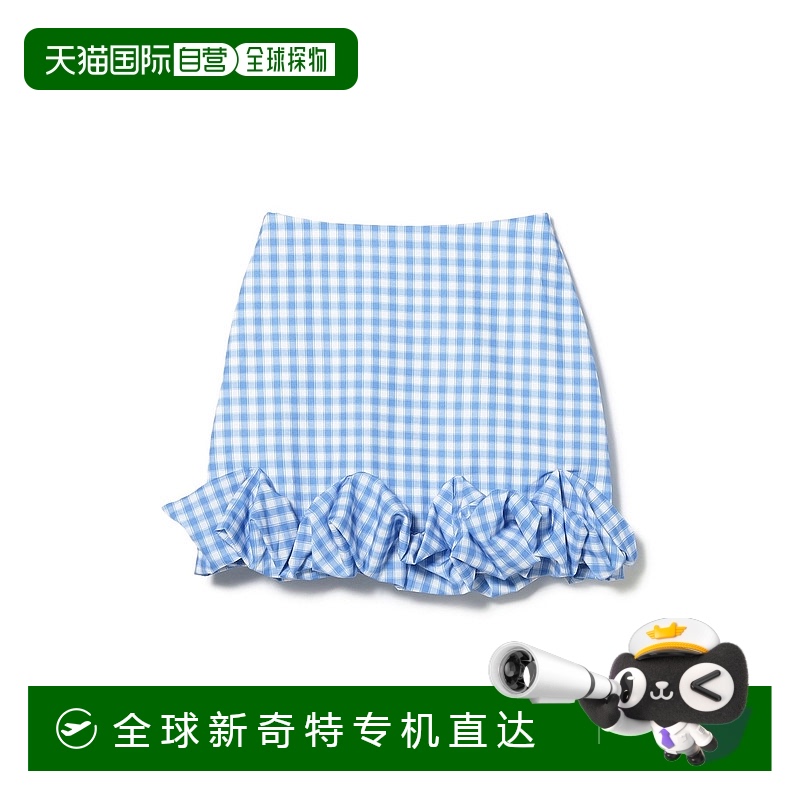 1h可退日本直邮sister jane女装清爽蓝白格纹迷你裙 61271335241