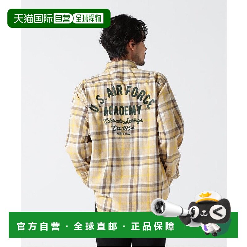 日本直邮AVIREX 褪色格纹衬衫[AV1129EM025170]