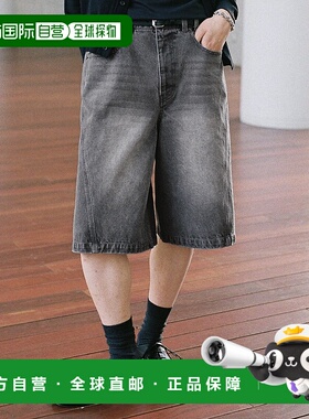 1h可退 日本直邮WYM LIDNM 男士宽松曲缝牛仔短裤 WYsp171新款