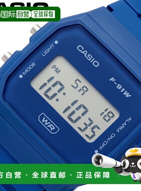 日本直邮卡西欧手表CASIO标准款LCD/蓝色CASIOW-F-91WB-2A1广受欢