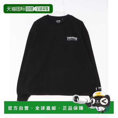 1h可退 日本直邮THRASHER 男女同款 简约刺绣长袖T恤 街头风 8225
