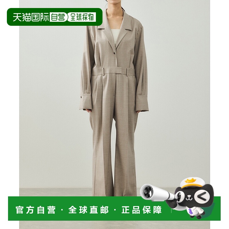 1h可退 日本直邮Adam et Rope' 女装 收缩加工斜纹 修身连体裤 半