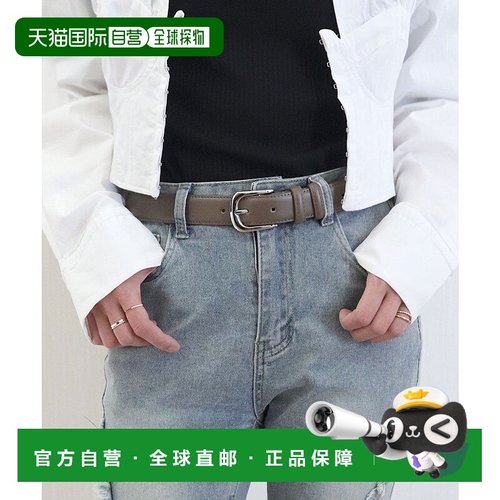 日本直邮florge 银色扣头牛皮腰带 [FL8218EW010660] 银色