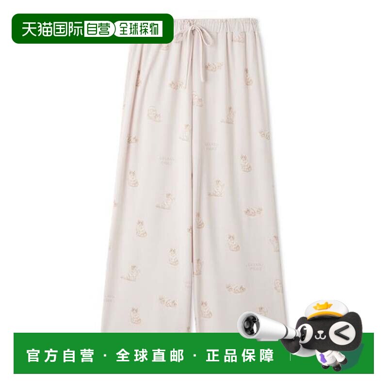 日本直邮杰拉托皮克 gelato pique 浴时光猫咪图案长裤 粉色