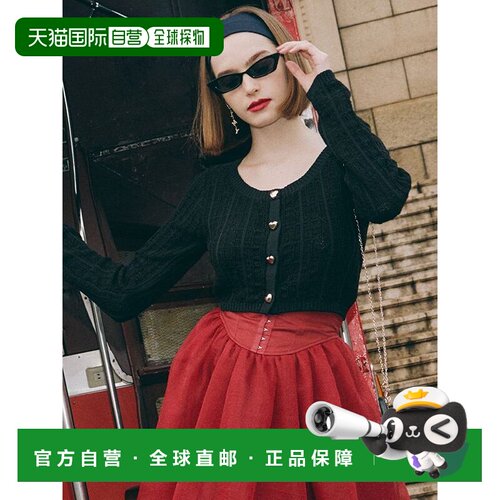 EIMY ISTOIRE女士毛衣时尚休闲保暖舒适潮流百搭开衫外套女装上装