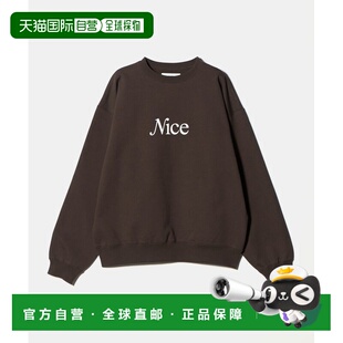 日本直邮NICE 圆领卫衣 WEATHER 全棉宽松 签名l 男女同款 1h可退