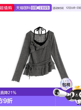 日本直邮日潮 GRL 露背叠穿风裹胸上衣 sd153 日系清楚系穿搭女装