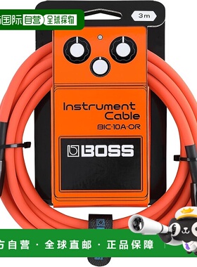 【日本直邮】BOSS BIC-10A-OR 吉他线 橙色 3m L型-直型