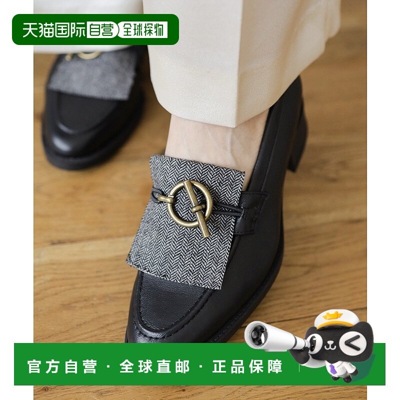 1h可退 日本直邮SESTO 女装 3cm厚底 阿甘鞋 仿皮休闲 loafers 外
