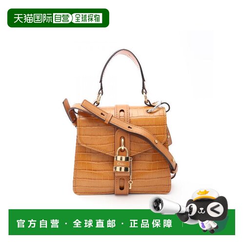 日本直邮中古Chloe克洛伊女包A级95新handbag手提包牛皮斜挎包棕