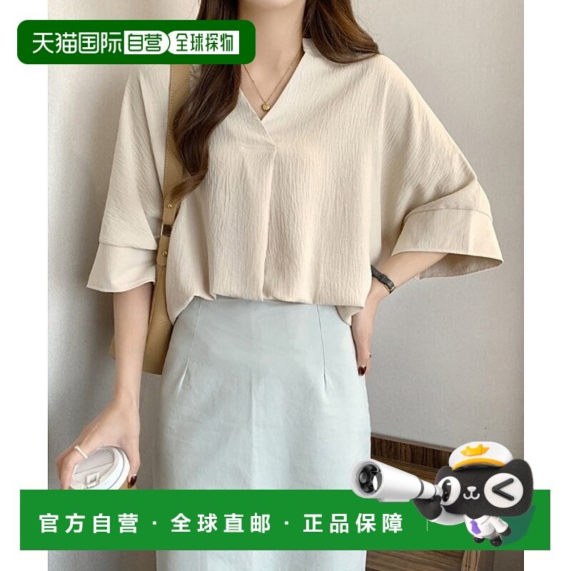 1h可退 日本直邮SEU女士宽松版Dolman袖长袖衬衫 seu25nt1018