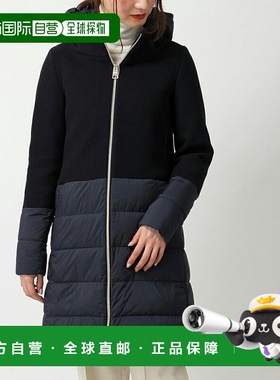 日本直邮 HERNO 羽绒服 PI001760D 39601 女式羊毛翻毛连帽羽绒服