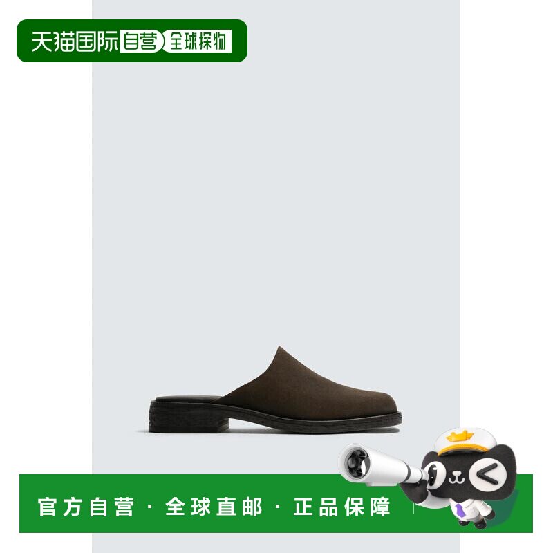日本直邮Zara皮革木底凉鞋