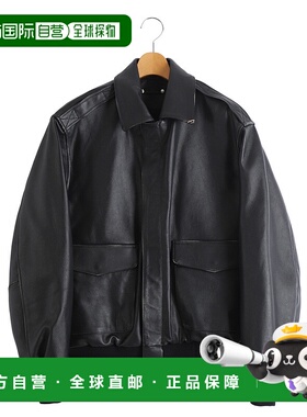 1h可退 日本直邮ssstein男装牛皮革风格复古飞行夹克 宽松版型半