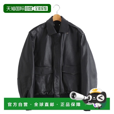1h可退 日本直邮ssstein男装牛皮革风格复古飞行夹克 宽松版型半