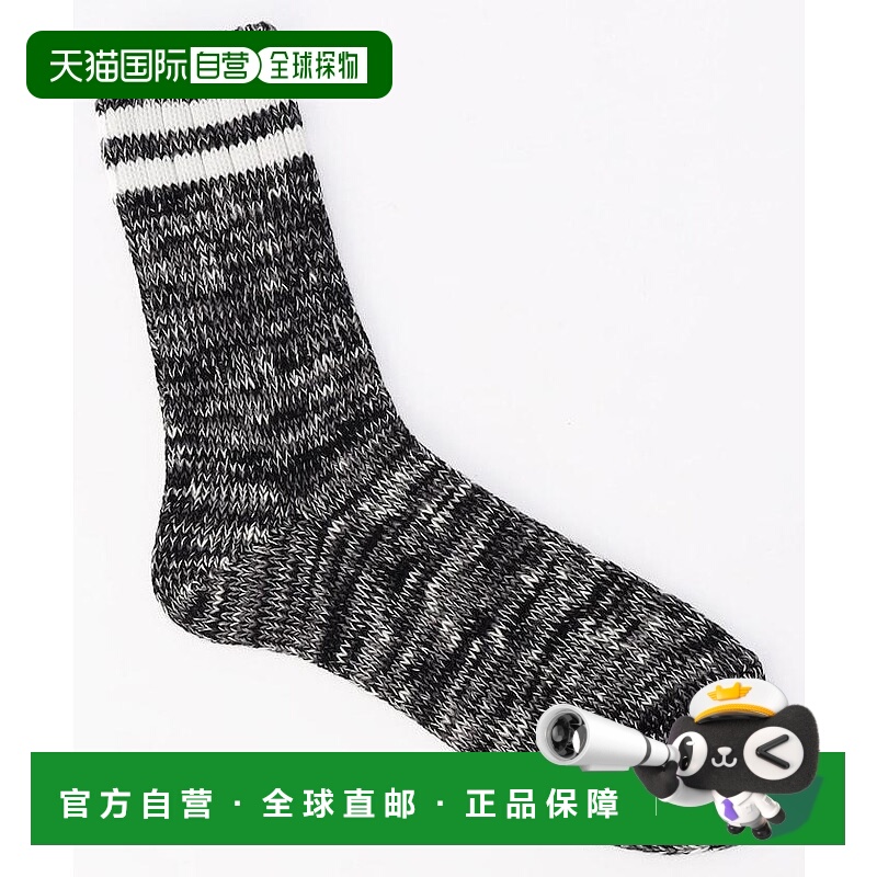 1h可退 日本直邮FREAK'S STORE 男装 罗纹线条 中筒袜（25-27cm）