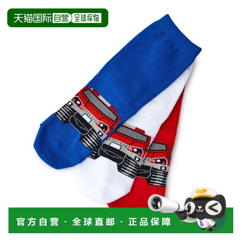 1h可退 日本直邮j.n.r.d 男童Red Salamander联名车体编织设计袜3