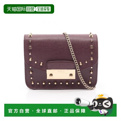 日本直邮中古Furla芙拉女包A级95新Shoulder bag肩包牛皮斜挎包紫