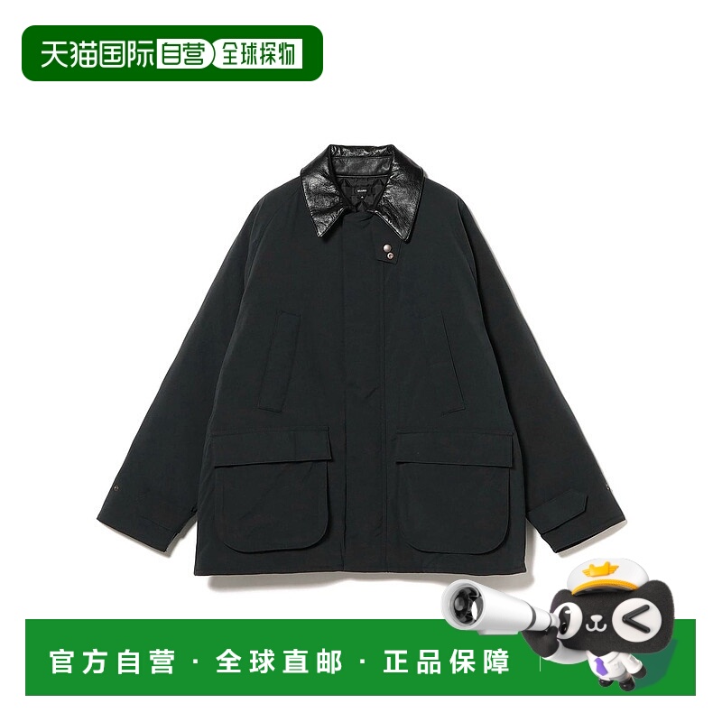 1h可退 日本直邮BEAMS 男装 宽松版型 中棉保暖外套 真皮领设计 1