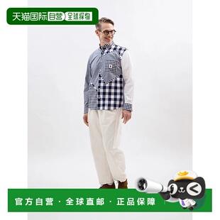 1h可退 日本直邮河谷衬衫 Crossword 拼接格纹长袖衬衫 k2431104