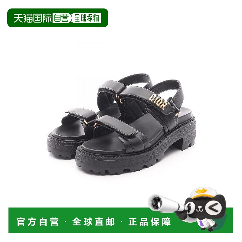 1h可退 日本直邮中古Dior迪奥女S级99新sandals凉鞋牛皮鞋黑色