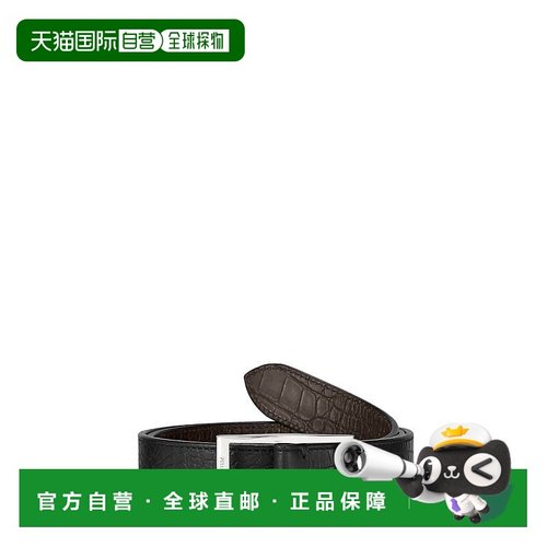 1h可退 日本直邮Barca男装 双面可穿 柔软鳄鱼纹压花牛皮皮带 pmo