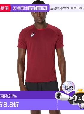 【日本直邮】亚瑟士 足球运动短袖 2101A307 600(胭脂红)