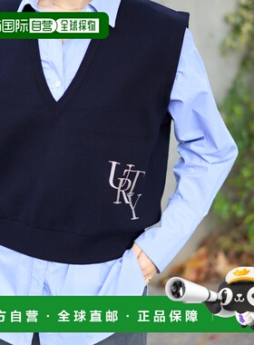 日本直邮JOURNAL STANDARD 女士 宽松V领 刺绣logo针织背心 26080