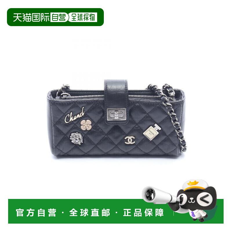 日本直邮中古Chanel香奈儿女包A级95新phone holder手机袋羊皮斜
