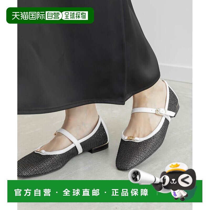 日本直邮网状玛丽珍平底女鞋高跟鞋芭蕾鞋玛丽珍鞋
