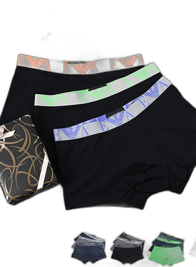 日本直邮EMPORIO ARMANI 男士 内衣 内裤 LOGO 3件套 3PACK 全4尺