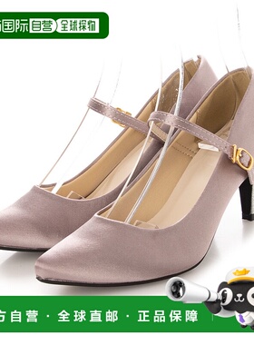【日本直邮】Menuemenue好女人尖头带7后跟浅口鞋（薰衣女鞋高帮