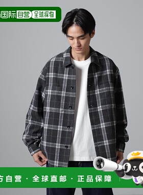 日本直邮NANO universe 技术针织CPO图案格子衬衫夹克 NA103EM111