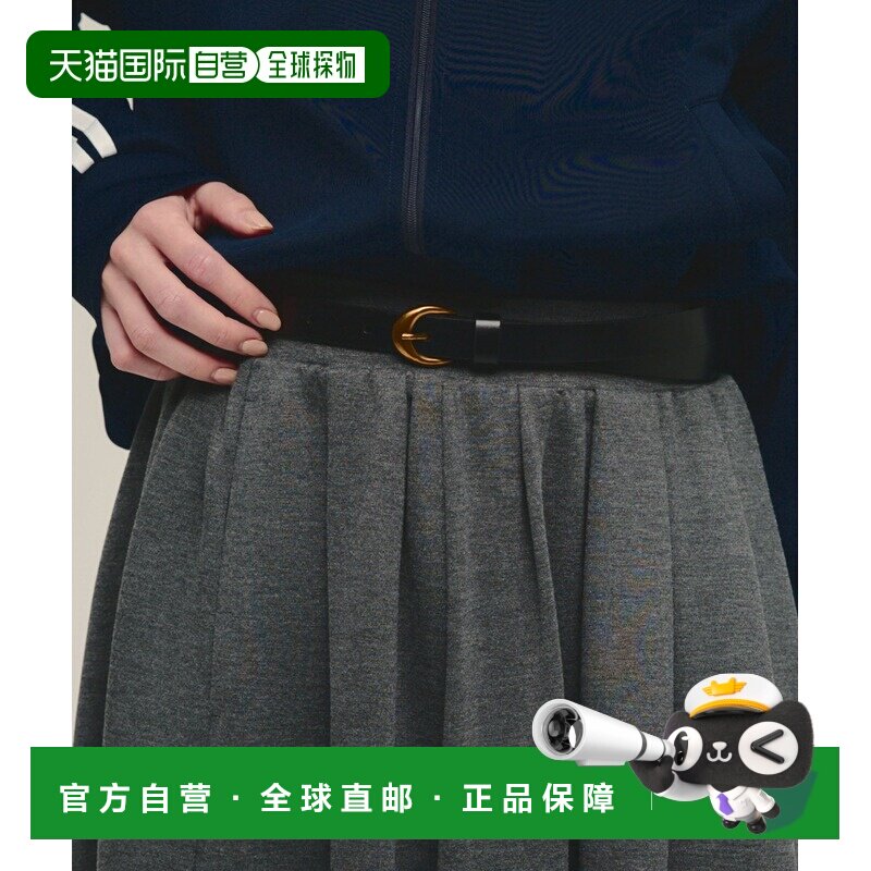 日本直邮eL 女士 极简窄版腰带 黄金扣 645572