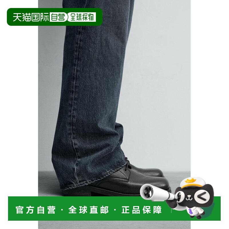 日本直邮Zara皮革系带靴