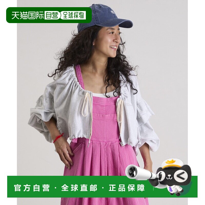 日本直邮冠军 Champion×Freada 女装 全棉褶饰荷叶边拉链短款开