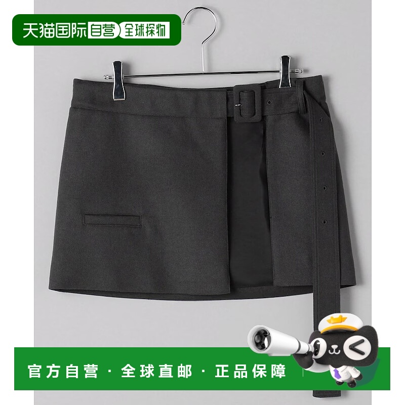 1h可退 日本直邮AMOMENTO女士羊毛混纺伴腰带长裙  1110055700001