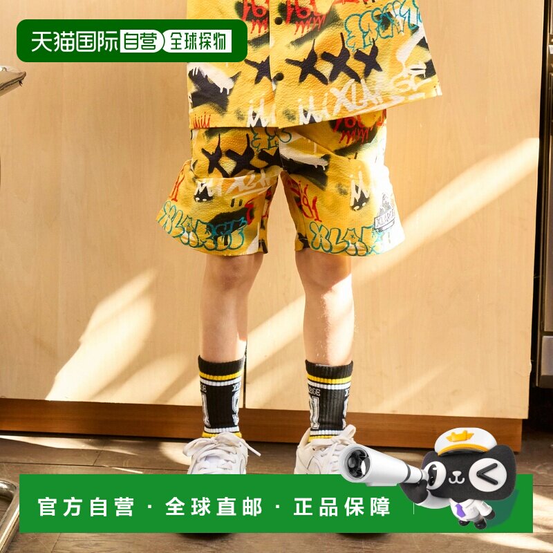 日本直邮NARUMIYA 大号 儿童(XLARGE KIDS) 喷绘满版印花短裤图片